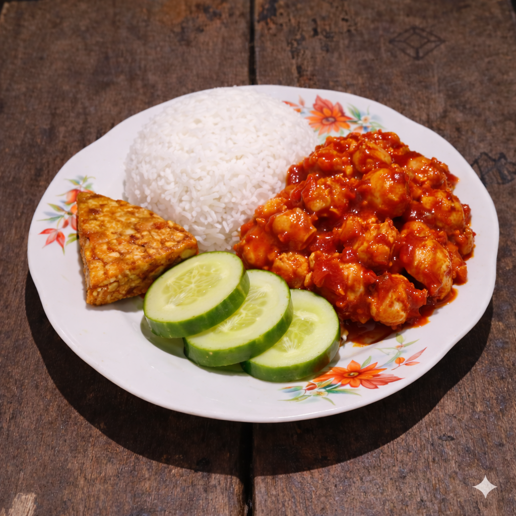 Nasi Ayam Geprek Saos